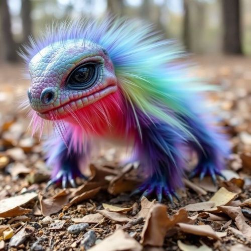 Mysterious Rainbow-Hued Creature Spotted in Local Park!